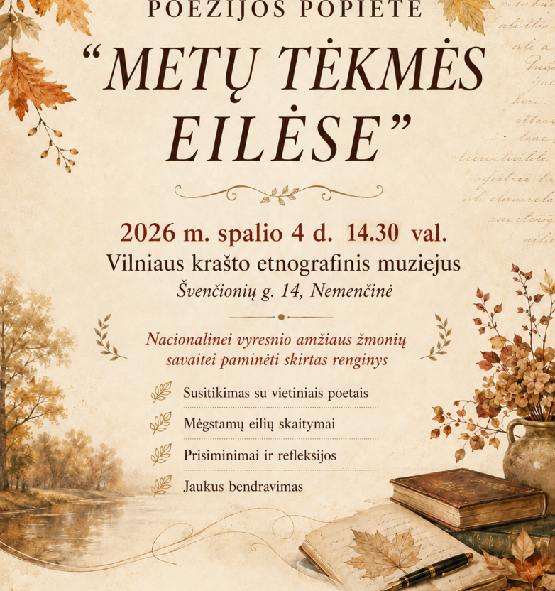 Poezijos popietė „Metų tėkmės eilėse“